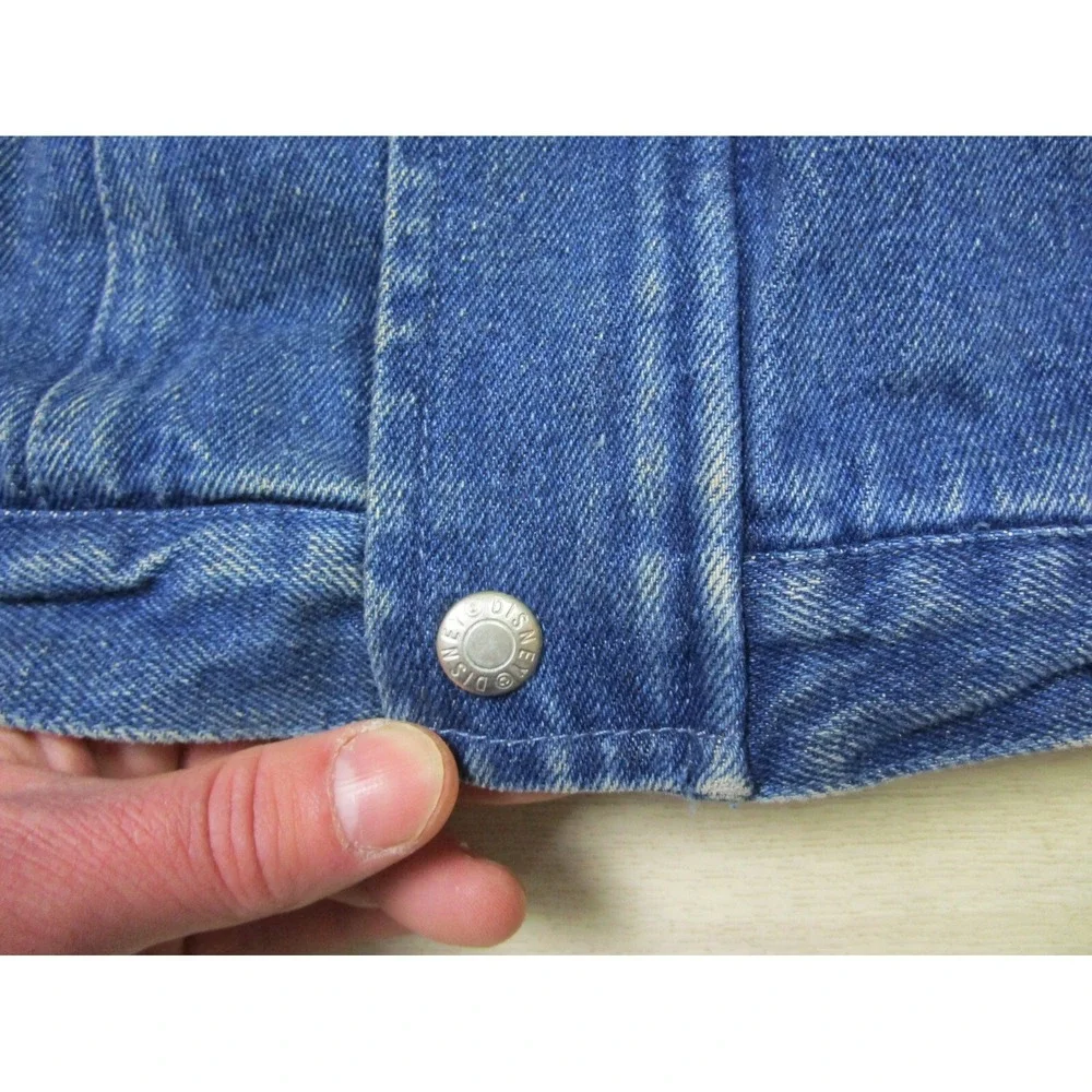Vintage‎ Disney Store Toy Story Jean Jacket Kids (L) Embroidered Movie w/Pinback